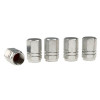 Bouchons de valve, hexagonaux en aluminium, 5 pcs,, argenté |  | Ac...