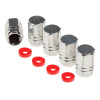 Bouchons de valve, hexagonaux en aluminium, 5 pcs,, argenté |  | Ac...
