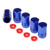Bouchons de valve, hexagonaux en aluminium, 5 pcs, bleu | CARMOTION...