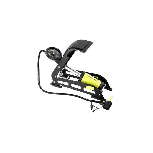 Pompe à pied monopiston avec manomètre analogique, max 11 BAR / 160...