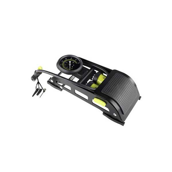 Pompe à pied à deux pistons avec manomètre analogique, max 11 BAR /...