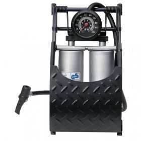 POMPE A PIED DOUBLE PISTON+MANOMETRE