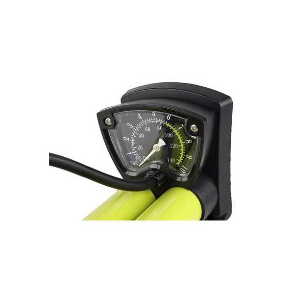 Pompe à pied à deux pistons avec manomètre analogique, max 10 BAR /...