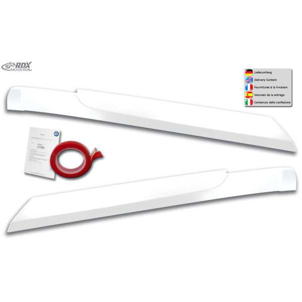 Couvre phares RDX pour VW Crafter & MAN TGE 2017+ blanc brillant Li...