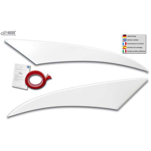 Couvre phares RDX pour VW Crafter (2006-2017) blanc brillant Light ...