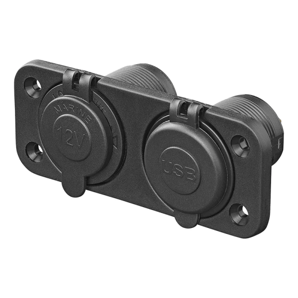 Kit de montage encastré : prise 12V + chargeur rapide USB type A + ...