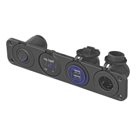 Kit d'installation : prise DIN + voltmÃ¨tre + port USB 2x type A 4200mA