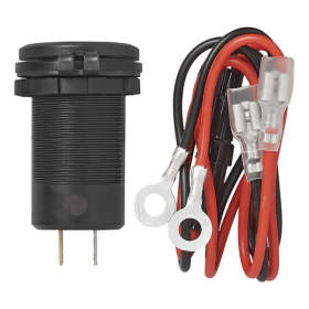 BoÃ®tier encastrÃ© USB triple avec 2x type A et 1x type C + voltmÃ¨tre