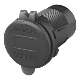Boîtier encastré USB triple avec 2x type A et 1x type C + voltmètre...