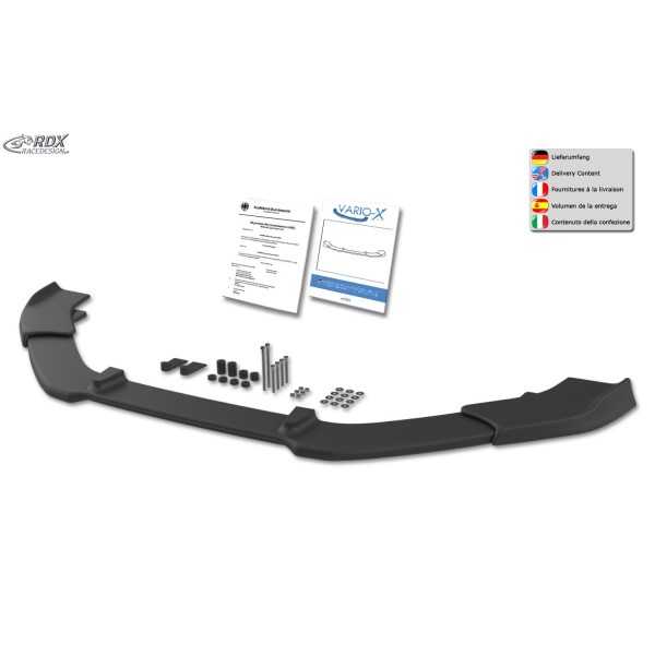 RDX Spoiler Avant VARIO-X pour SKODA Rapid (NH) 2012-2019 Répartite...