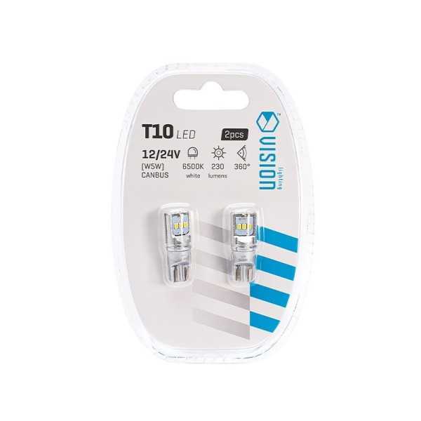Ampoule VISION W5W (T10) 12/24V 9x 2016 SMD LED