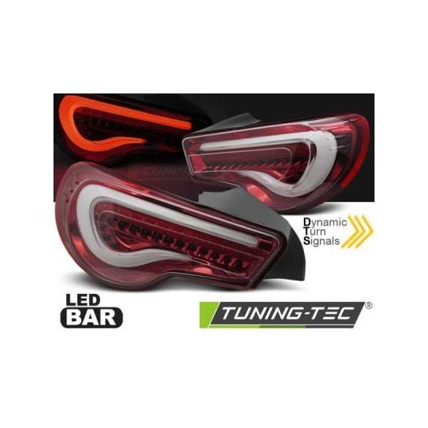 BARRE LED TOYOTA GT86 12-21 ROUGE BLANC SEQ