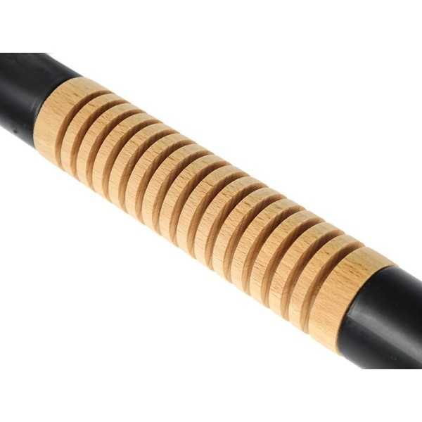 Brosse-grattoir 55 cm avec lame en laiton, manche en bois cannelé |...