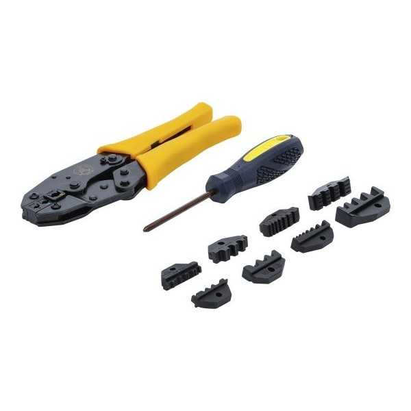 Pince Ã  sertir avec 5 paires de mÃ¢choires