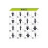 Clips pour tissus d'ameublement de voiture 625 pcs. |  | Accessoire...