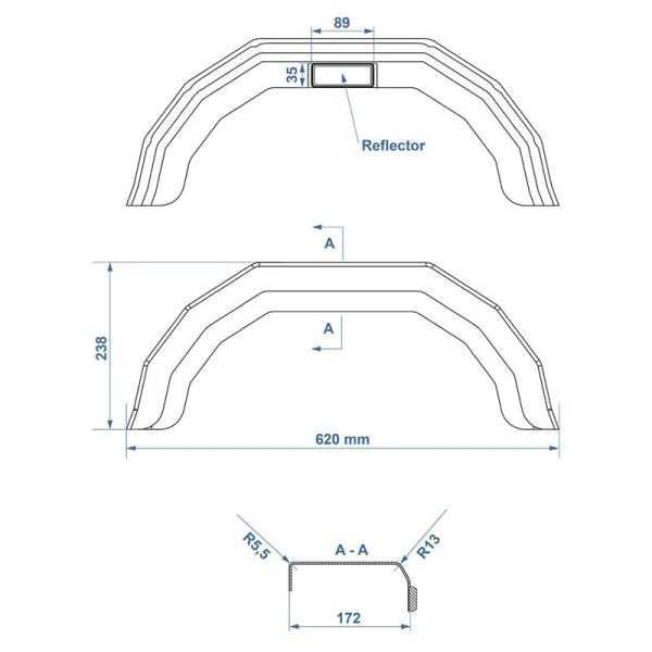 Garde-boue en plastique angulaire de 10 pouces | ProPlus | Structur...