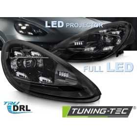 PHARES LED DRL NOIR pour PORSCHE CAYENNE 10-15