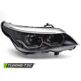 PHARES ANGEL EYES LED 3D NOIR pour BMW E60 E61 03-07 | tuning tec |...