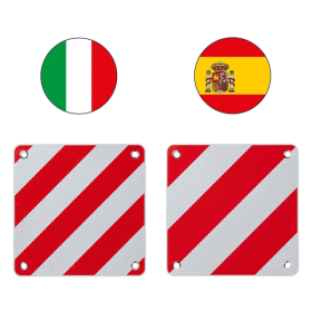 Panneau de signalisation 50 x 50 cm pour Italie/Espagne 2en1 | ProP...