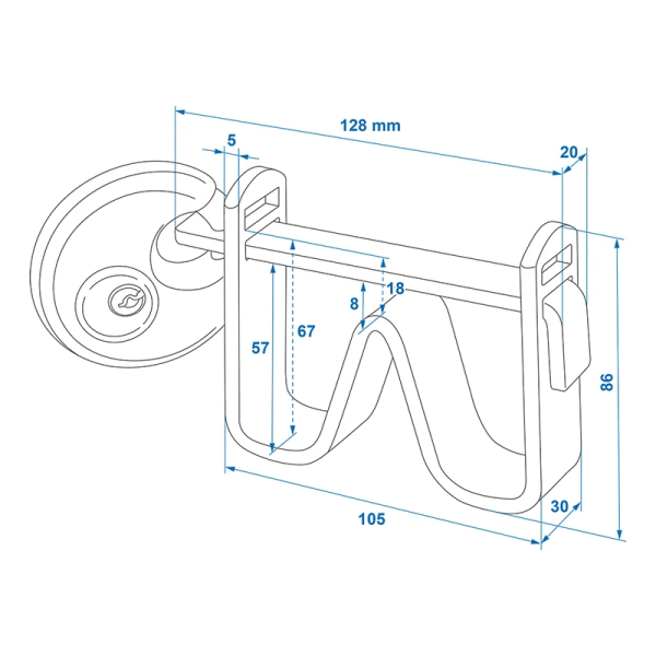 Antivol tête d'attelage à crochet avec cadenas à disque | ProPlus |...
