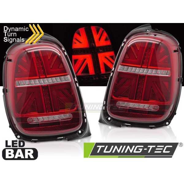 FEUX ARRIERE LED ROUGE BLANC SEQ pour MINI COOPER F55 F56 F57 14-17...