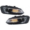 Phares pour VW Polo MK5 6R 6C 61 11-17 LumiÃ¨re LED Devil Eye Look RHD