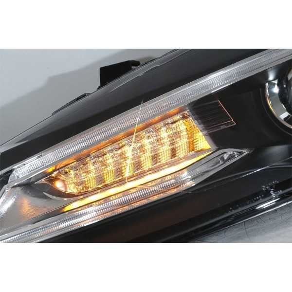 Phares pour VW Polo MK5 6R 6C 61 11-17 Lumière LED Devil Eye Look R...