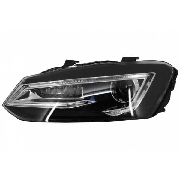 Phares pour VW Polo 6R 2011-2017 Barre lumineuse lumière LED claire...