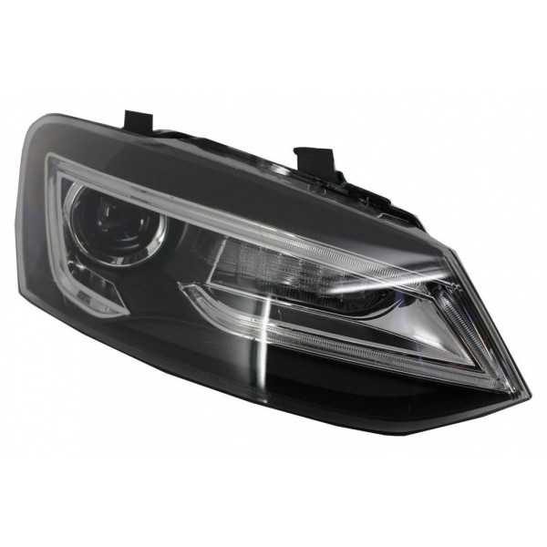 Phares pour VW Polo 6R 2011-2017 Barre lumineuse lumière LED claire...