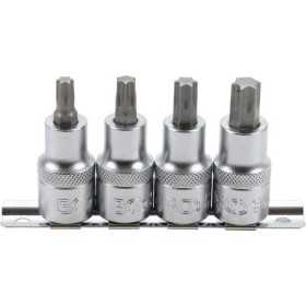 Jeu de douilles Ã  embouts 12 5 mm 1/2" Profil T pour Torx Plus T40 T55 4 piÃ¨ces