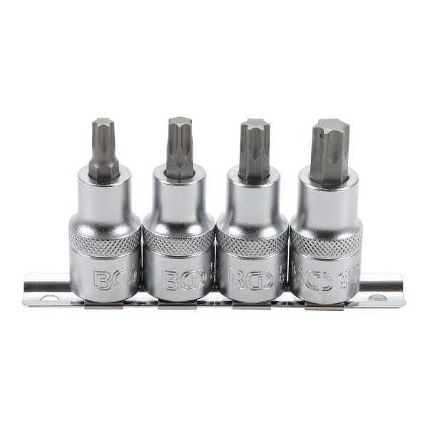 Jeu de douilles Ã  embouts 12 5 mm 1/2" Profil T pour Torx Plus T40 T55 4 piÃ¨ces