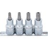 Jeu de douilles Ã  embouts 12 5 mm 1/2" Profil T pour Torx Plus avec perÃ§age T40 T55 4 piÃ¨ces