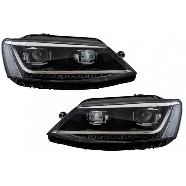 Phares LED DRL pour VW Jetta Mk6 VI 11-17 Dynamic Light Xenon Matrix Design