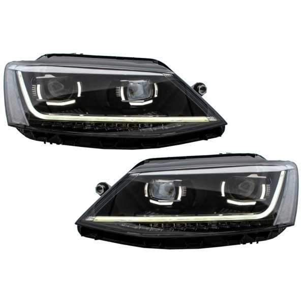 Phares LED DRL pour VW Jetta Mk6 VI 11-17 Dynamic Light Xenon Matri...