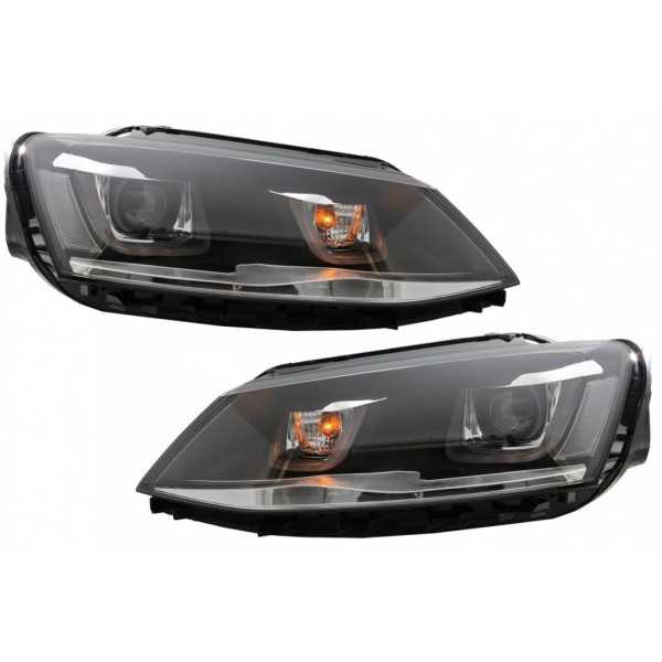 Phares LED pour VW Jetta Mk6 VI 11-17 lumière GTI 3D U Bi-Xenon Des...