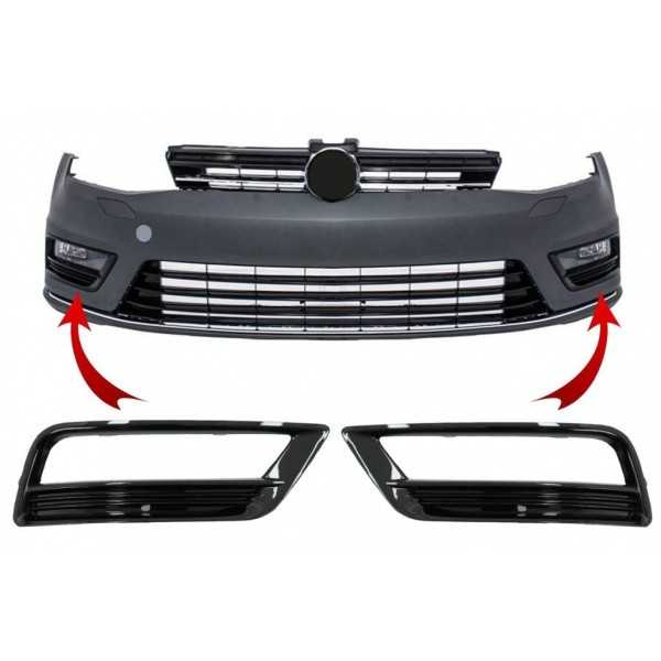 Grilles latÃ©rales pare-chocs avant sur mesure pour VW Golf VII 7 2013-2017 R-Line Design Piano Black