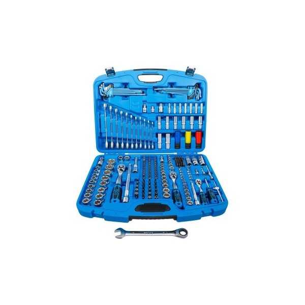 Coffret de Douilles Ã  profil ondulÃ© 6 3 mm 1/4" / 10 mm 3/8" / 12 5 mm 1/2" 218 piÃ¨ces