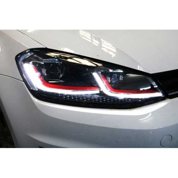 Phares LED pour VW Golf 7 2012-2017 Facelift G7.5 GTI Look Lumires ...