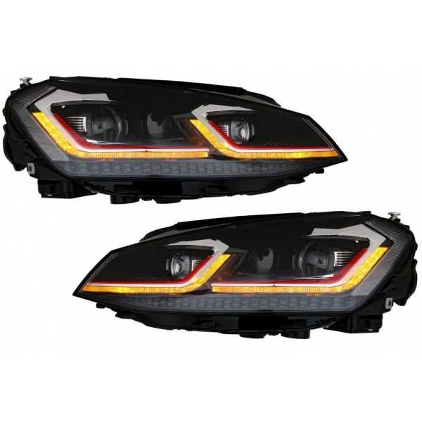 Phares LED pour VW Golf 7 2012-2017 Facelift G7.5 GTI Look Lumires ...