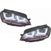 Phares 3D LED DRL pour VW Golf 7 VII 12-17 ROUGE R20 GTI Look LED F...