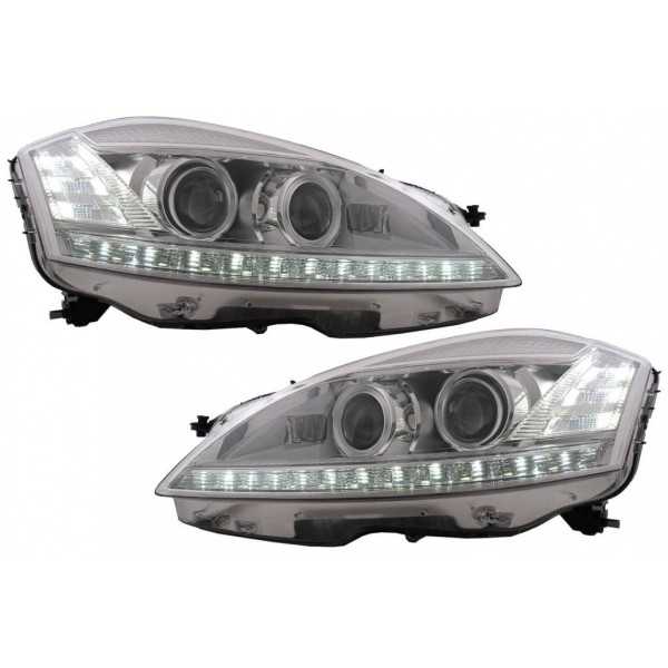 Phares LED pour MERCEDES W221 Classe S 2005-2009 Facelift Look LHD