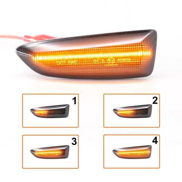 Set de clignoteurs latérales LED sur mesure pour Opel Divers Smoke ...