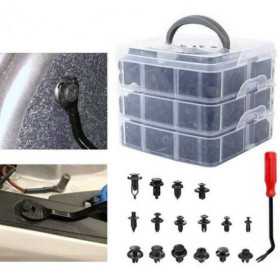 Boîte d'assortiment de clips automotive  630 pièces assorti + Outil de montage