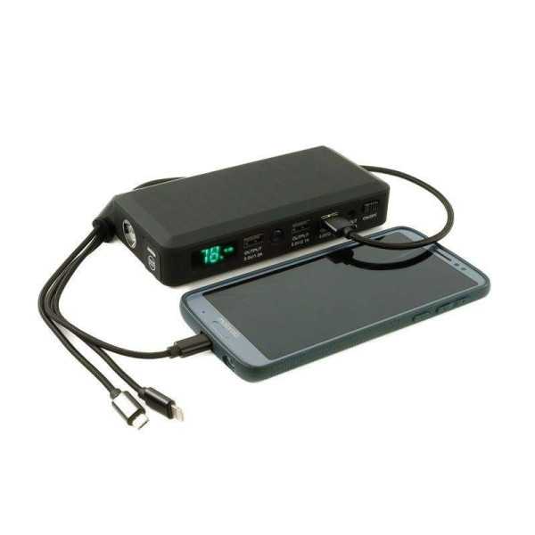 Démarreur d'urgence 600A et batterie externe portable + LED |  | Ch...