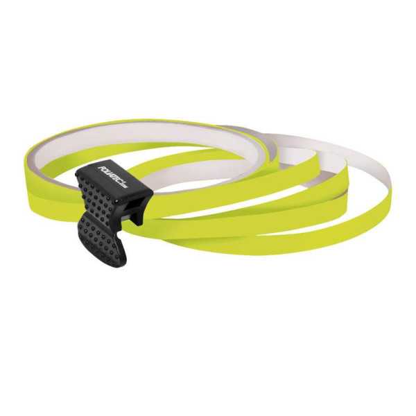 Foliatec PIN Striping pour jantes avec outil de montage  jaune fluo  4 bandes 6mmx215mètre  1 rouleau test 6mmx40cm