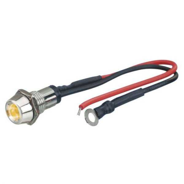 Foliatec LED Control Light chrome  jaune Ø   10mm  1 pièce