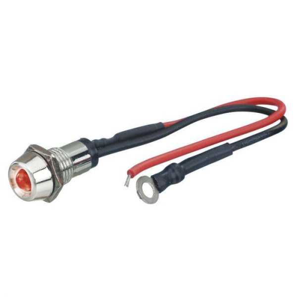 Foliatec LED Control Light chrome rouge feu Ø  10mm 1 pièce | Folia...