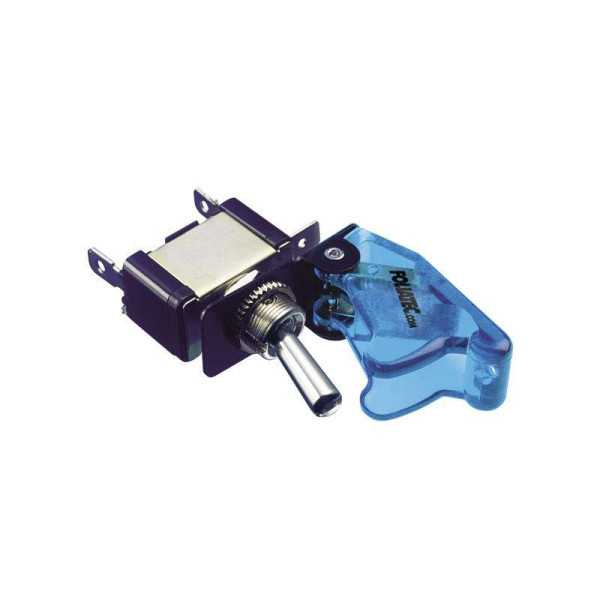 Interrupteur marchearrêt Foliatec Kill Switch sans LED  Couvercle bleutransparent  1 pièce