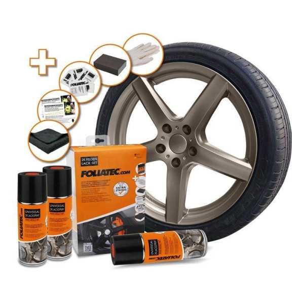 Foliatec Universal 2C Spray Paint Set  bronze métallisé brillant 3x400ml