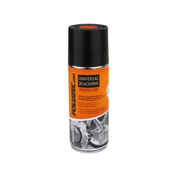 Foliatec Universal 2C Spray Paint Set argent métallisé brillant 3x4...